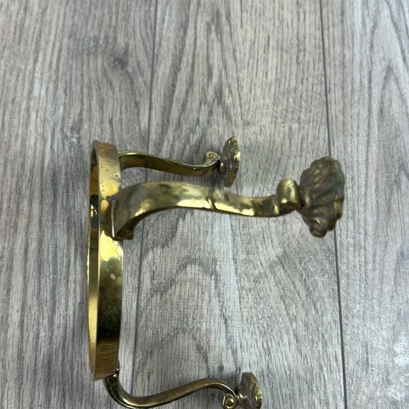 Vintage brass stand with glass pointed bowl - Picture 6 of 6